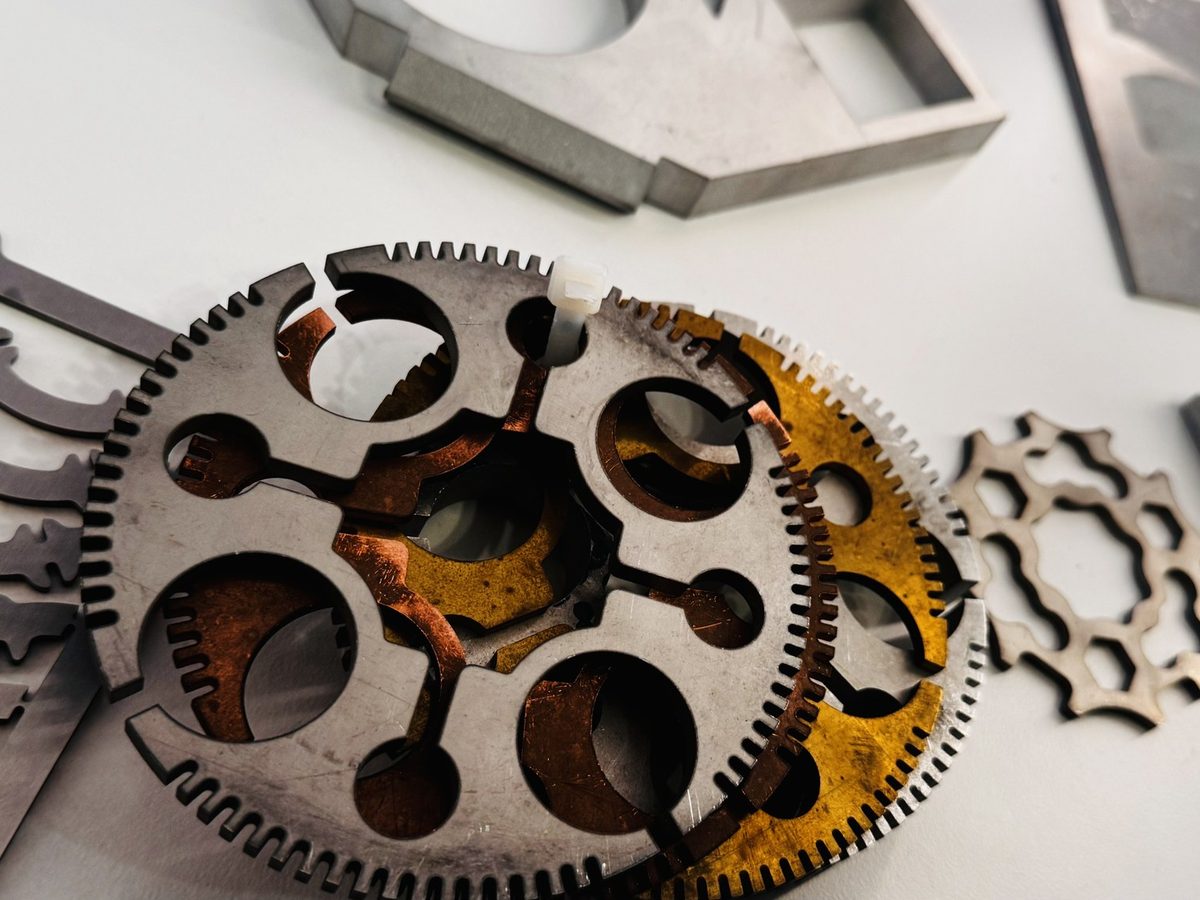 Precision waterjet-cut metal gears with tight tolerances